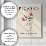 Picasso Bouquet Of Peace Floral Line Art Poster Canvas Wall Art Print Decor Picture Ready to Hang