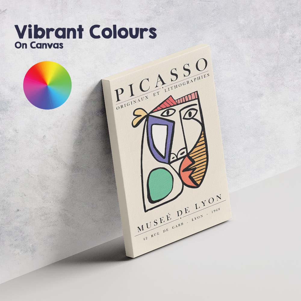 Picasso Abstract Cubist Face Museum Exhibition Poster Canvas Wall Art Print Decor Picture Ready to Hang