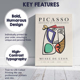 Picasso Abstract Cubist Face Museum Exhibition Poster Canvas Wall Art Print Decor Picture Ready to Hang