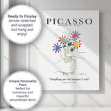 Picasso Bouquet Of Peace Colourful Floral Line Art Poster Canvas Wall Art Print Decor Picture Ready to Hang