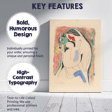 Abstract Expressionist Mother And Child Embrace Figurative Painting Canvas Wall Art Print Decor Picture Ready to Hang