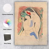Abstract Expressionist Mother And Child Embrace Figurative Painting Canvas Wall Art Print Decor Picture Ready to Hang