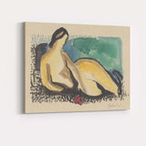 Modern Abstract Reclining Nude Female Watercolour Figure Study Canvas Wall Art Print Decor Picture Ready to Hang