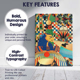Colourful Ancient Egyptian Goddess And Sacred Falcon Illustration Canvas Wall Art Print Decor Picture Ready to Hang