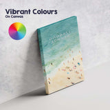 Goodbye Summer Coastal Beach Typography Watercolour Illustration Canvas Wall Art Print Decor Picture Ready to Hang