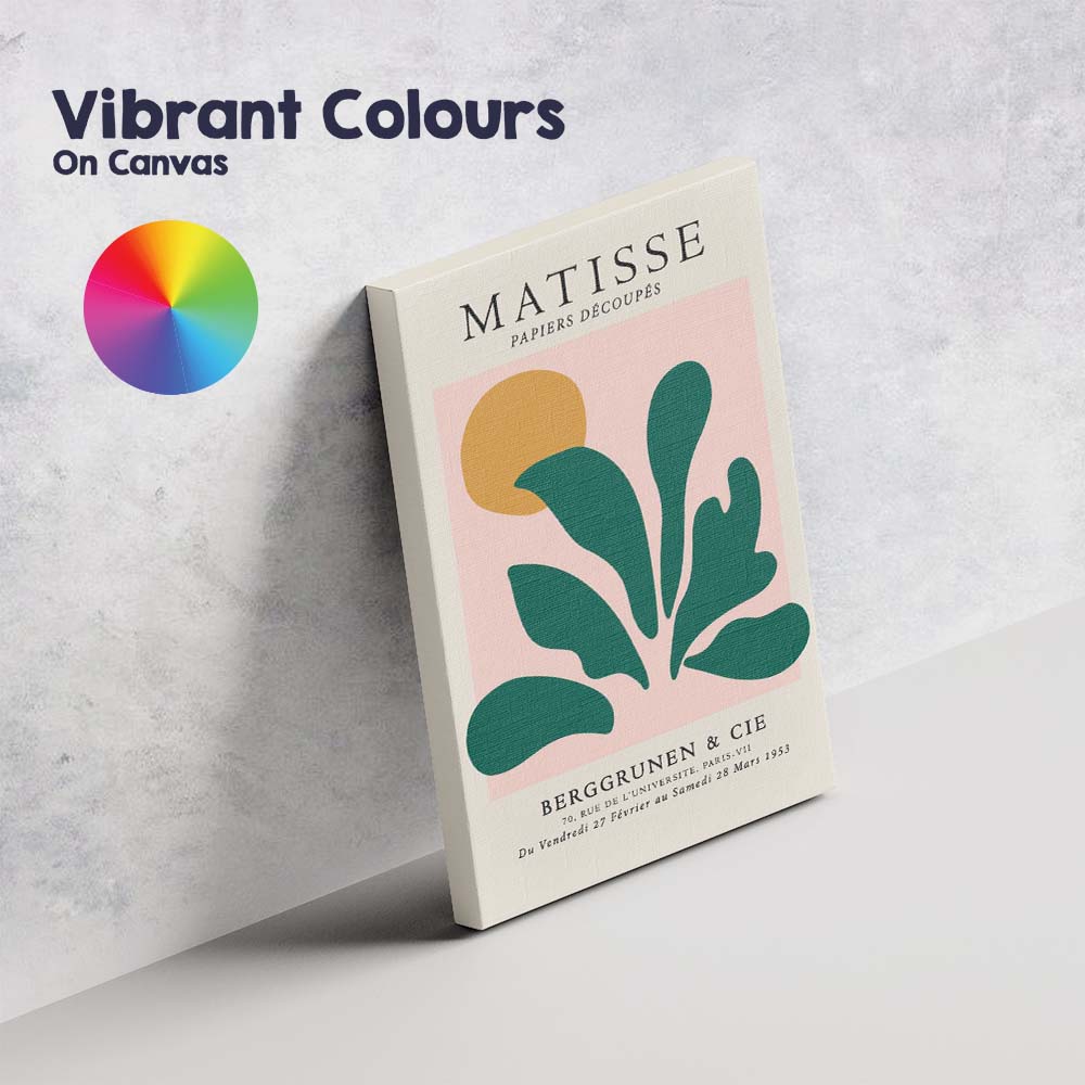 Minimalist Matisse Inspired Botanical Cut Paper Exhibition Poster Canvas Wall Art Print Decor Picture Ready to Hang