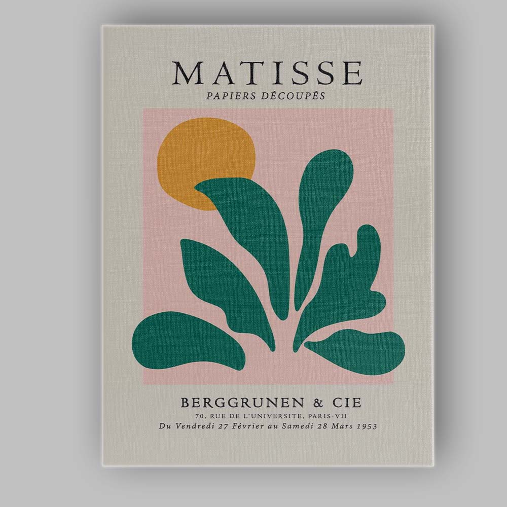Minimalist Matisse Inspired Botanical Cut Paper Exhibition Poster Canvas Wall Art Print Decor Picture Ready to Hang