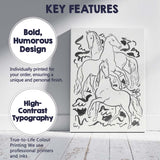 Minimalist Monochrome Running Horses Expressive Line Drawing Canvas Wall Art Print Decor Picture Ready to Hang