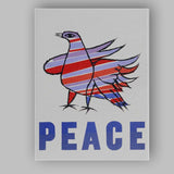 Colourful Striped Peace Dove Minimalist Graphic Poster Canvas Wall Art Print Decor Picture Ready to Hang