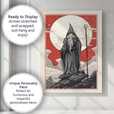Fantasy Moonlit Wizard Mystic Landscape Magical Illustration Canvas Wall Art Print Decor Picture Ready to Hang