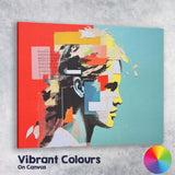 Contemporary Abstract Geometric Portrait Colour Block Collage Canvas Wall Art Print Decor Picture Ready to Hang