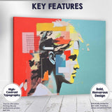 Contemporary Abstract Geometric Portrait Colour Block Collage Canvas Wall Art Print Decor Picture Ready to Hang