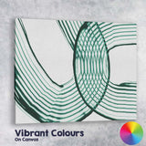 Abstract Emerald Green Interwoven Line Geometric Pattern Canvas Wall Art Print Decor Picture Ready to Hang
