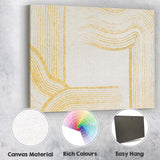 Modern Gold Geometric Line Abstract Pattern Canvas Wall Art Print Decor Picture Ready to Hang