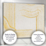 Modern Gold Geometric Line Abstract Pattern Canvas Wall Art Print Decor Picture Ready to Hang