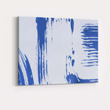Modern Blue Painterly Brushstroke Abstract Texture Canvas Wall Art Print Decor Picture Ready to Hang