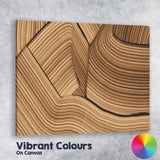 Abstract Warm Beige Interwoven Contour Line Minimalist Canvas Wall Art Print Decor Picture Ready to Hang