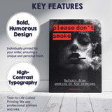 Minimalist No Smoking Safety Awareness Typography Poster Canvas Wall Art Print Decor Picture Ready to Hang