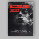 Minimalist No Smoking Safety Awareness Typography Poster Canvas Wall Art Print Decor Picture Ready to Hang
