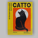 Bold Black Cat Minimalist Book Cover Illustration Canvas Wall Art Print Decor Picture Ready to Hang