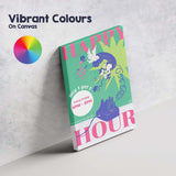 Colourful Retro Happy Hour Cocktail Bar Poster Canvas Wall Art Print Decor Picture Ready to Hang