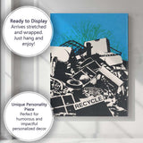 Urban Recycling Scrap Metal Industrial Pop Art Canvas Wall Art Print Decor Picture Ready to Hang