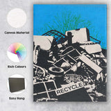 Urban Recycling Scrap Metal Industrial Pop Art Canvas Wall Art Print Decor Picture Ready to Hang