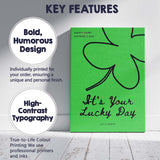 Green Saint Patricks Day Lucky Shamrock Typography Canvas Wall Art Print Decor Picture Ready to Hang