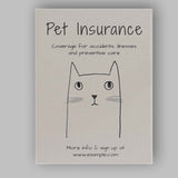 Minimalist Black White Cat Line Drawing Pet Illustration Canvas Wall Art Print Decor Picture Ready to Hang
