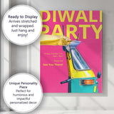 Colourful Tuk Tuk Diwali Party Festival Poster Canvas Wall Art Print Decor Picture Ready to Hang