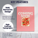 Cute Strawberry Toast Breakfast Food Typography Illustration Canvas Wall Art Print Decor Picture Ready to Hang