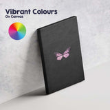 Minimalist Pink Butterfly Dark Botanical Aesthetic Canvas Wall Art Print Decor Picture Ready to Hang