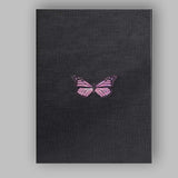 Minimalist Pink Butterfly Dark Botanical Aesthetic Canvas Wall Art Print Decor Picture Ready to Hang