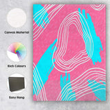 Pink Turquoise Abstract Scribble Memphis Geometric Pattern Canvas Wall Art Print Decor Picture Ready to Hang