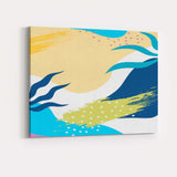 Modern Abstract Pastel Brushstroke Wave Geometric Pattern Canvas Wall Art Print Decor Picture Ready to Hang
