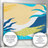 Modern Abstract Pastel Brushstroke Wave Geometric Pattern Canvas Wall Art Print Decor Picture Ready to Hang