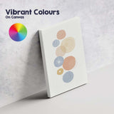 Modern Pastel Abstract Circular Geometric Composition Canvas Wall Art Print Decor Picture Ready to Hang
