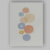 Modern Pastel Abstract Circular Geometric Composition Canvas Wall Art Print Decor Picture Ready to Hang