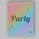 Rainbow Gradient Party Typography Celebration Canvas Wall Art Print Decor Picture Ready to Hang