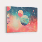 Colourful Cosmic Galaxy Planets Space Nebula Fantasy Canvas Wall Art Print Decor Picture Ready to Hang