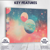 Colourful Cosmic Galaxy Planets Space Nebula Fantasy Canvas Wall Art Print Decor Picture Ready to Hang