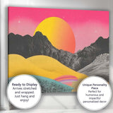 Abstract Colourful Desert Hills Mountain Sunset Landscape Canvas Wall Art Print Decor Picture Ready to Hang
