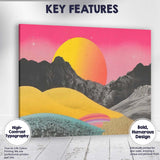 Abstract Colourful Desert Hills Mountain Sunset Landscape Canvas Wall Art Print Decor Picture Ready to Hang