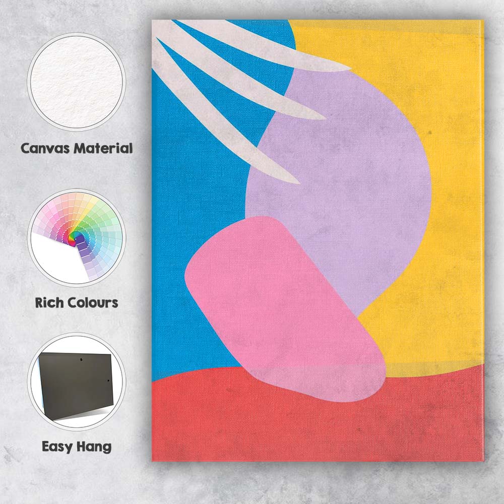 Abstract Colour Block Organic Shapes Minimalist Modern Canvas Wall Art Print Decor Picture Ready to Hang