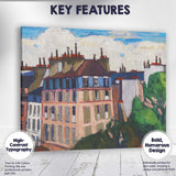 Expressionist European Townhouse Cityscape Oil Painting Canvas Wall Art Print Decor Picture Ready to Hang