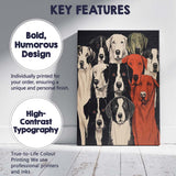 Modern Dog Breeds Portrait Collection Animal Illustration Canvas Wall Art Print Decor Picture Ready to Hang