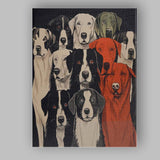 Modern Dog Breeds Portrait Collection Animal Illustration Canvas Wall Art Print Decor Picture Ready to Hang