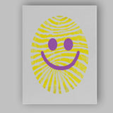Abstract Yellow Smiley Face Minimalist Modern Illustration Canvas Wall Art Print Decor Picture Ready to Hang