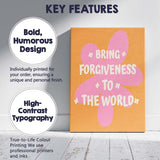 Bring Forgiveness To The World Motivational Typography Canvas Wall Art Print Decor Picture Ready to Hang