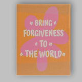 Bring Forgiveness To The World Motivational Typography Canvas Wall Art Print Decor Picture Ready to Hang